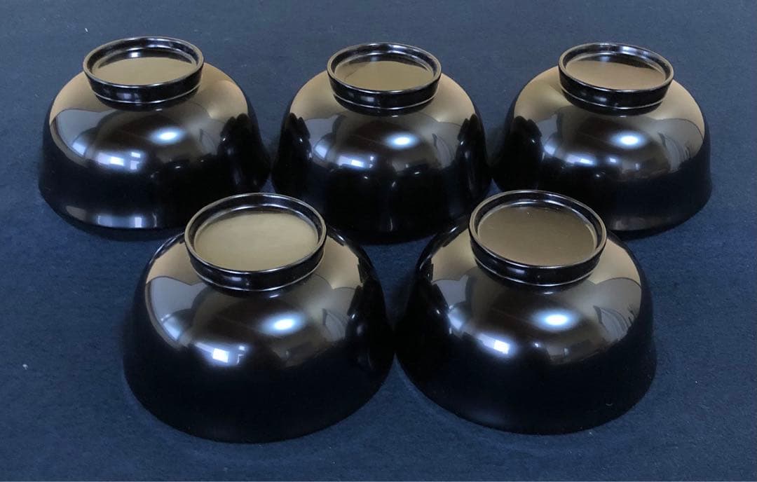 《レ》輪島塗 日の出松蒔絵 吸物椀5客 光峯作 哲舟作 共箱　251104う3