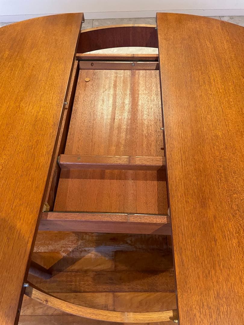 G-PLAN チーク　ラウンドダイニングテーブル　丸テーブルとオーバル2ウェイ