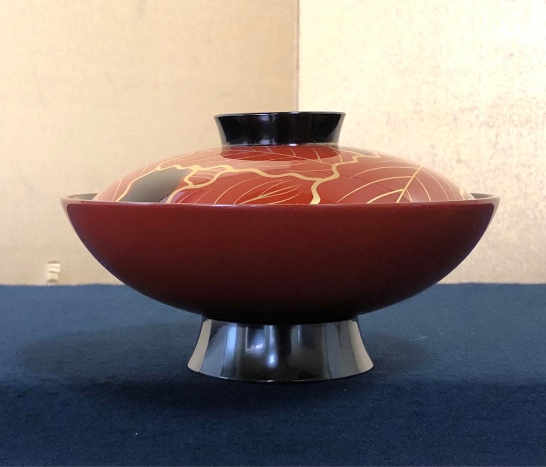 割引❗️《R》懐石 柏葉蒔絵 煮物椀5客 雑煮椀 木製漆器 250911H5