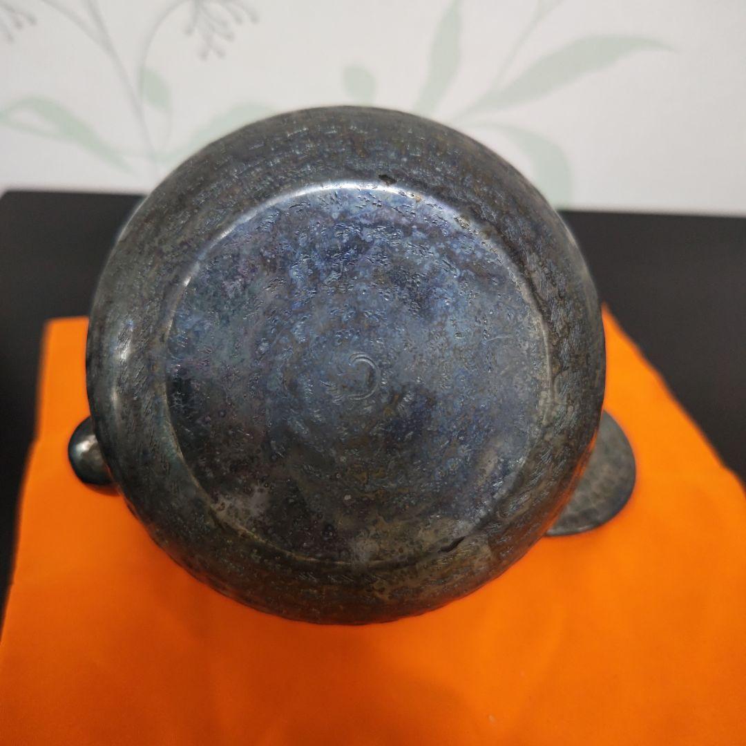 いぶし銀 鎚目 銀瓶