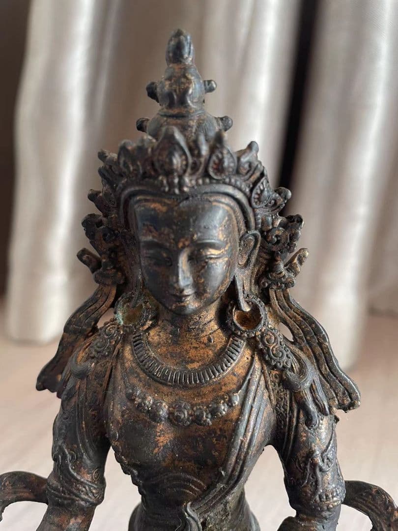 文殊普賢菩薩 地蔵 観音 銅製 仏像 彫刻 置物 開運 風水