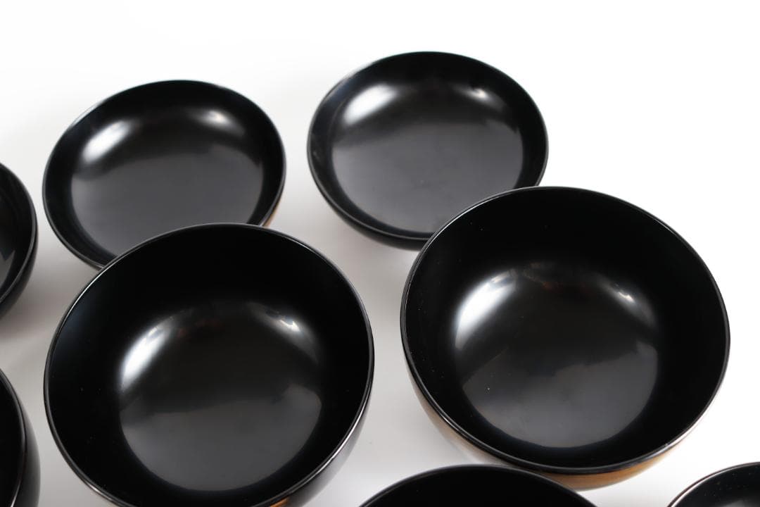 輪島塗 大向高洲堂 黒一筆 煮物椀 五客 共箱