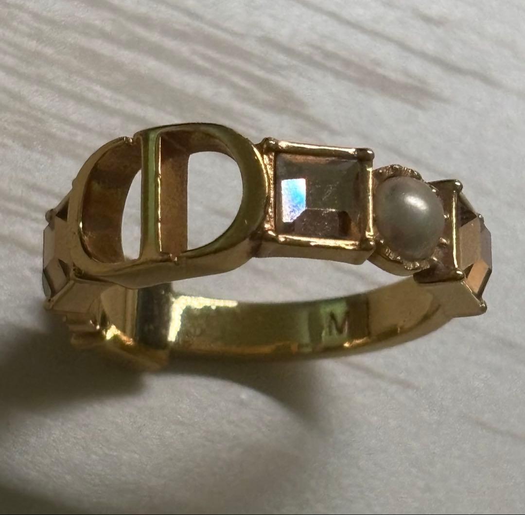 Dior ディオール PETIT CD リング パール クリスタル