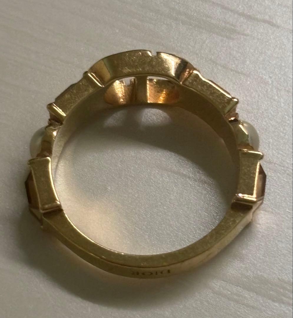 Dior ディオール PETIT CD リング パール クリスタル