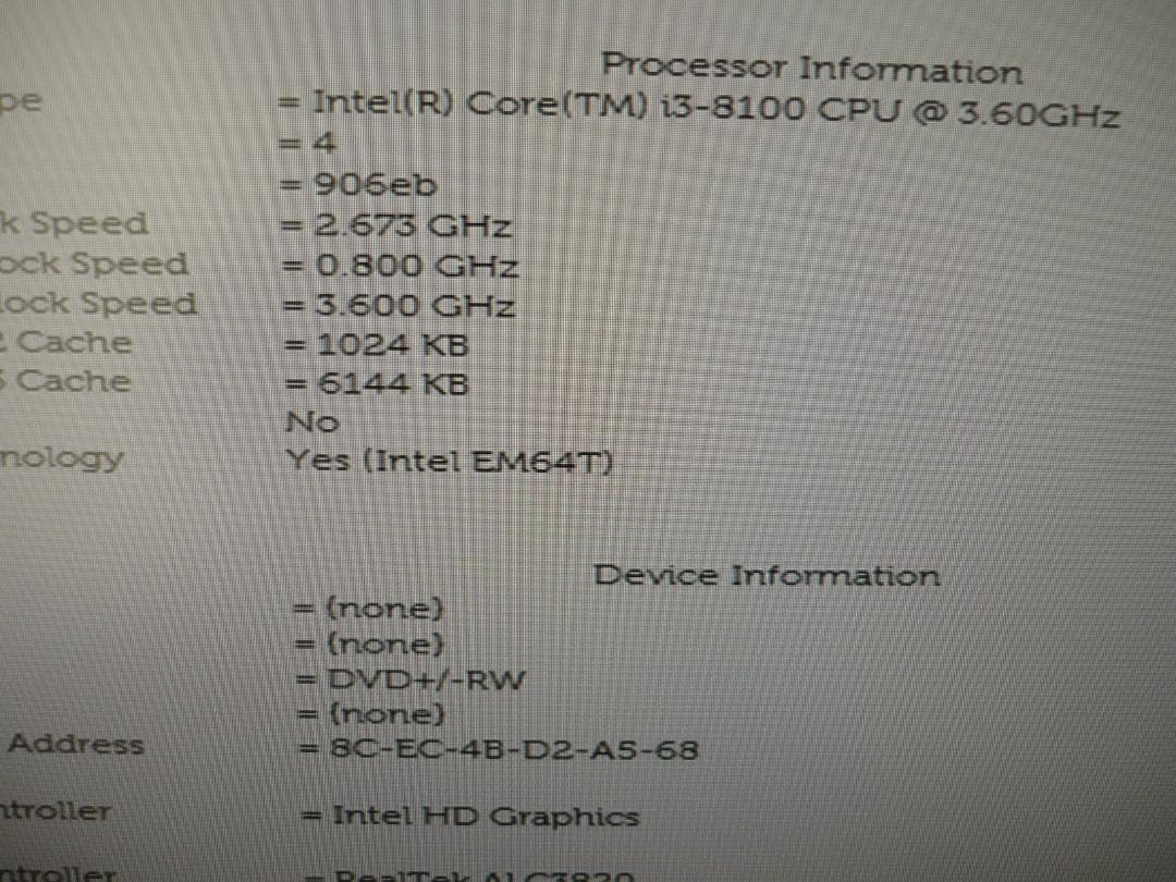 DELL VOSTRO3470 第8世代 i3-8100 メモリなし/HDDなし