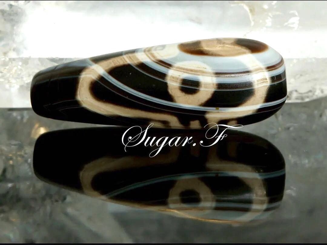 二眼福寿天珠　希少老天珠