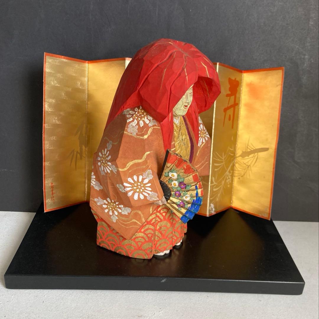 一刀彫 奈良 大林杜寿園 縁起物 高砂人形