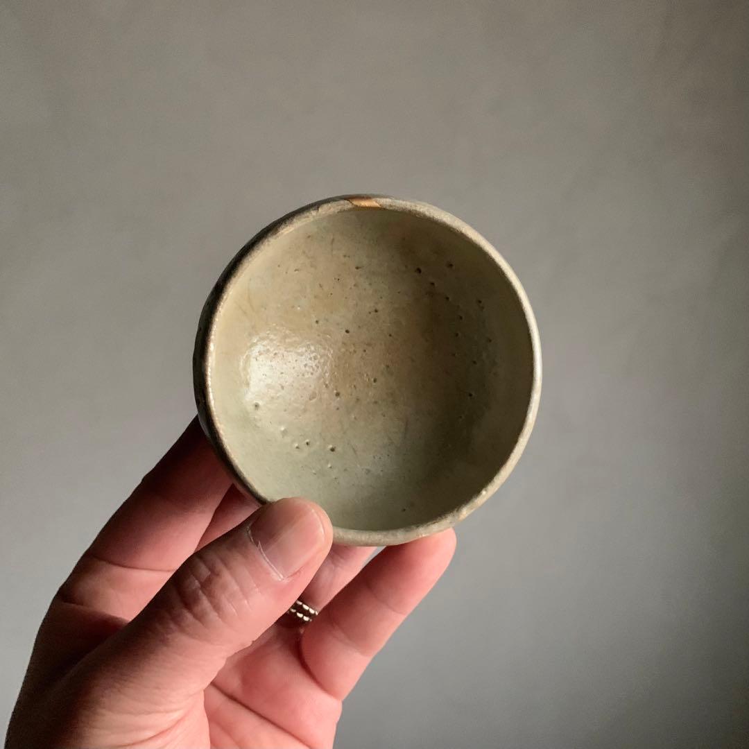 高麗青磁 白象嵌 盃 三島盃 14世紀頃 酒器 ぐい呑み 古美術 古道具