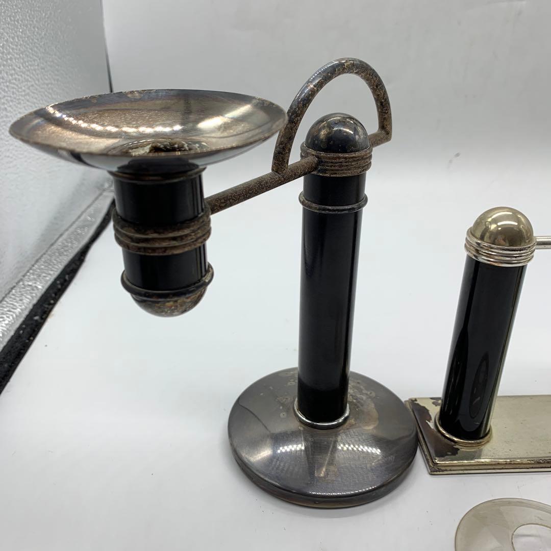 クリストフル 卓上時計 キャンドルスタンド セット 稼働品