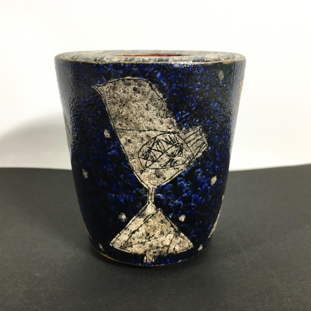 ○前田正博 [未使用無傷完品] 色絵花入 茶道具 共箱/共布 魂の作品 真作保証