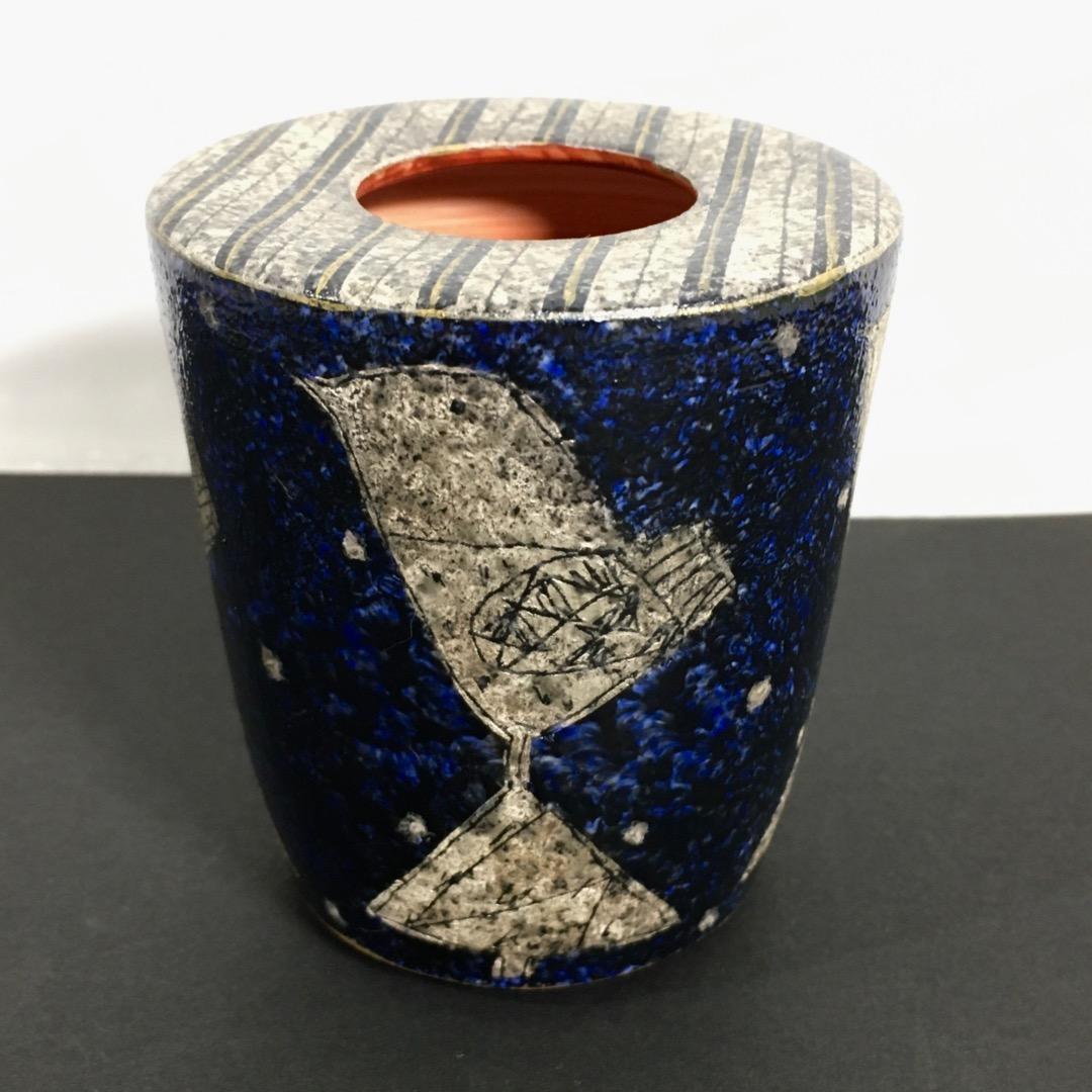 ○前田正博 [未使用無傷完品] 色絵花入 茶道具 共箱/共布 魂の作品 真作保証