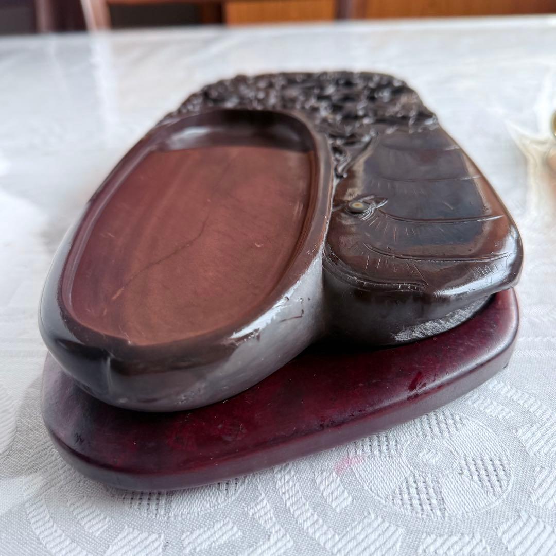 超限定出品18日20時迄‼️不世出‼️旧家蔵出書の極み端渓硯『瓜形硯』」②文房四宝