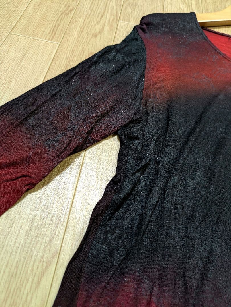 14th Addiction 長袖カットソー レッド 赤 ブラック 黒 スネーク