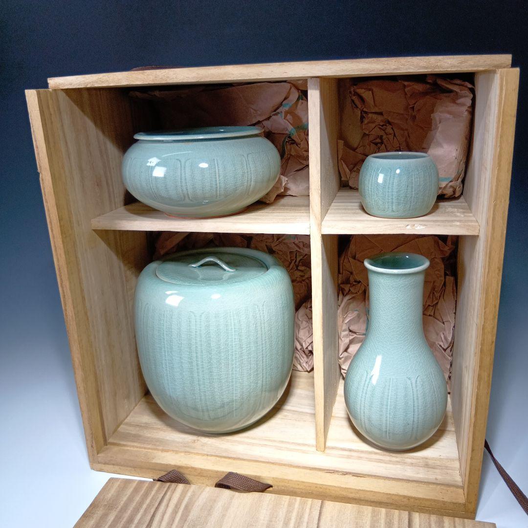 最終値下げ茶道具　韓国高麗青磁　皆具一式　美品