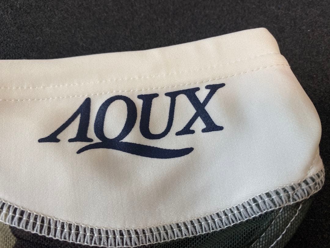 AQUX 透け競パン Sサイズ ブルー・迷彩柄