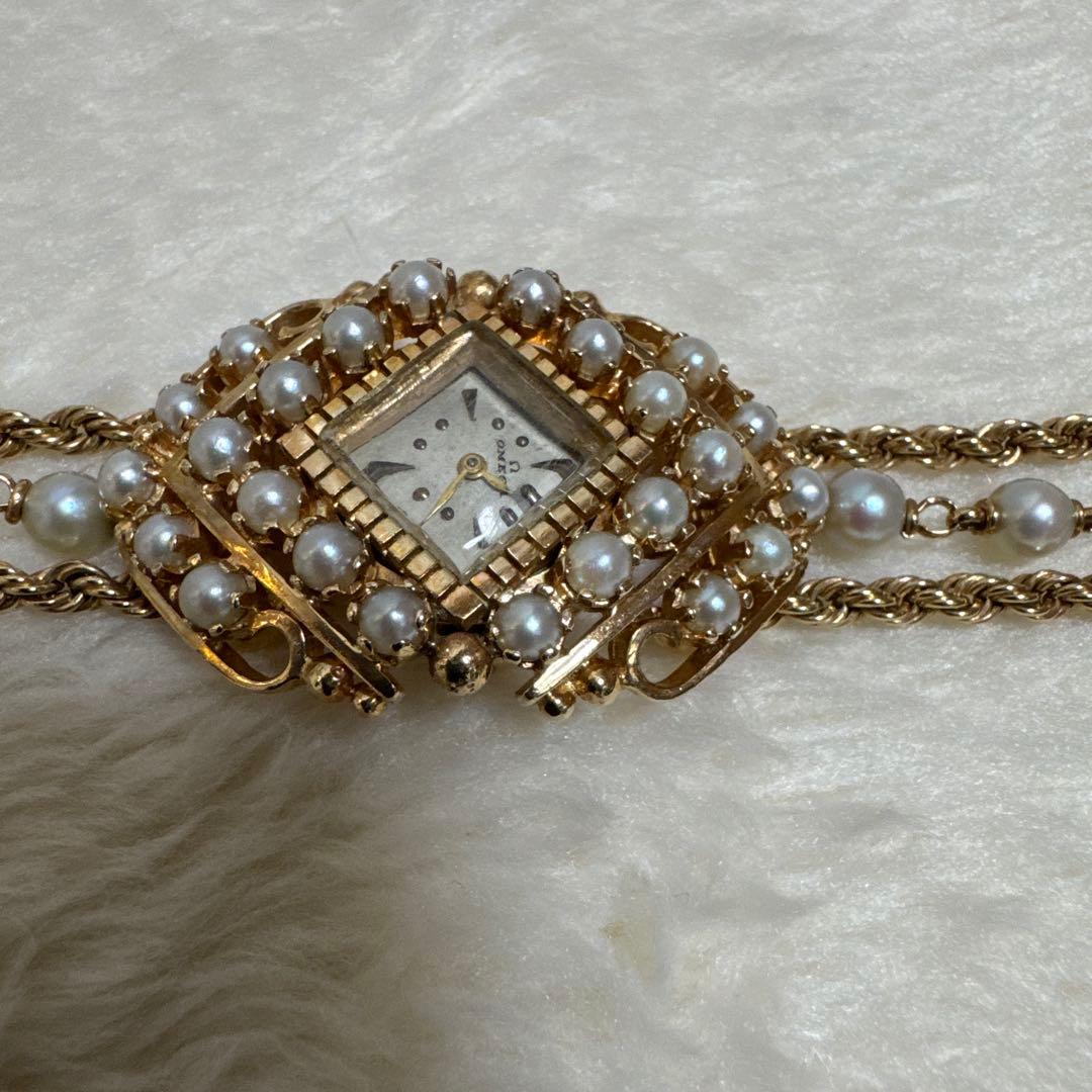 オメガ　レディース　アンティーク　14K 時計