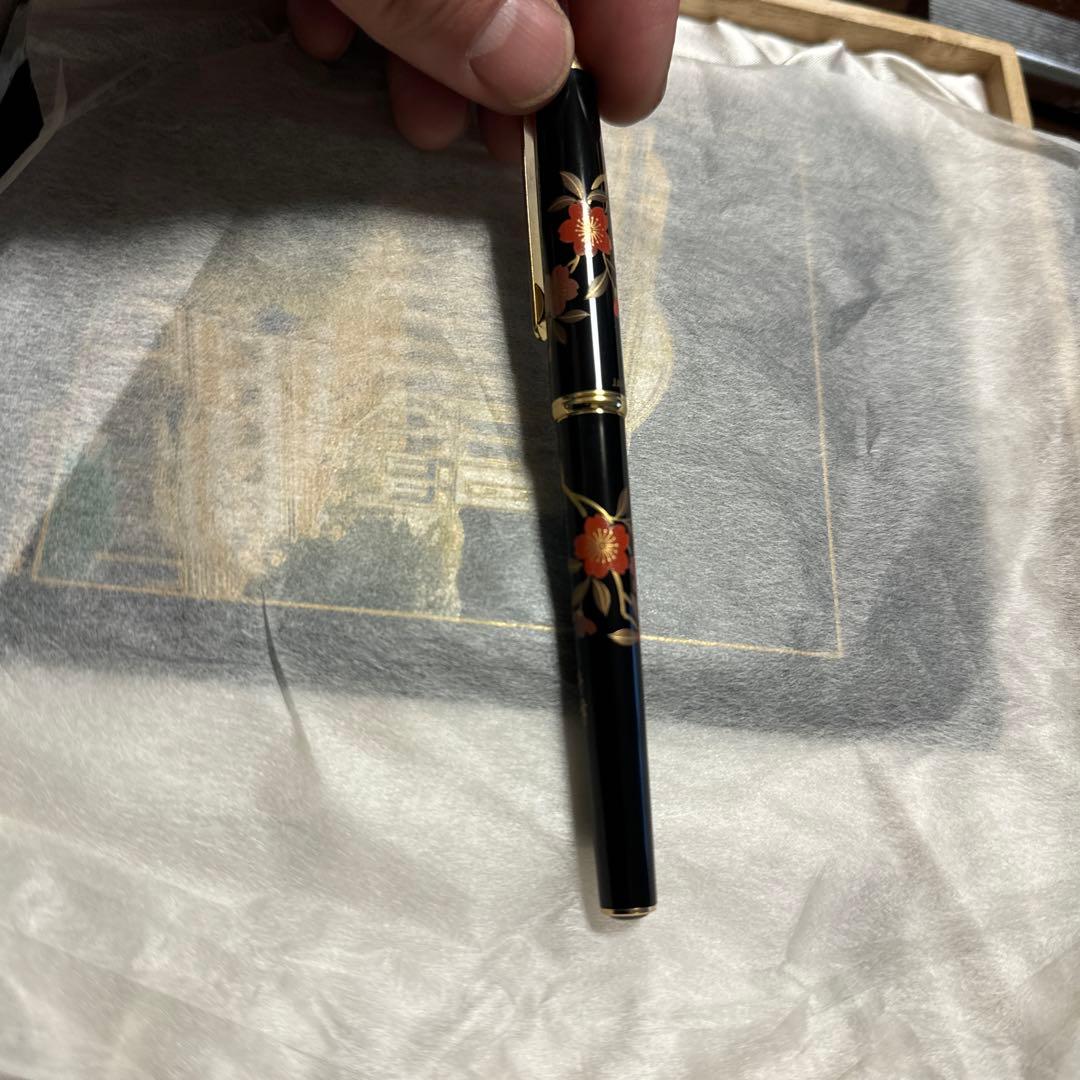 プラチナ万年筆　昇峰　蒔絵様14K電話帳　木箱入り美品
