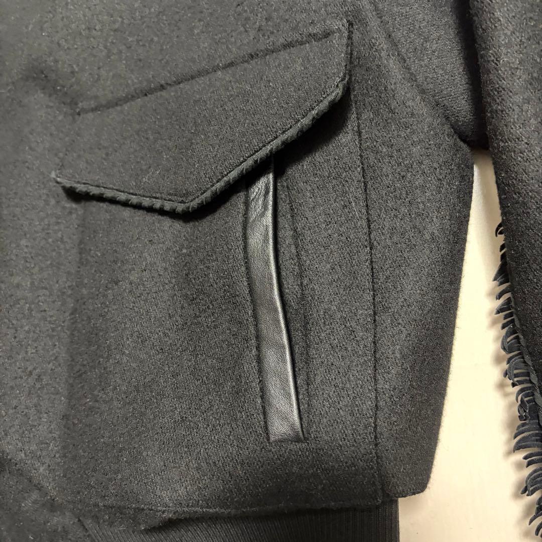 andersson bell スタッズ ウールウエスタンジャケット 黒