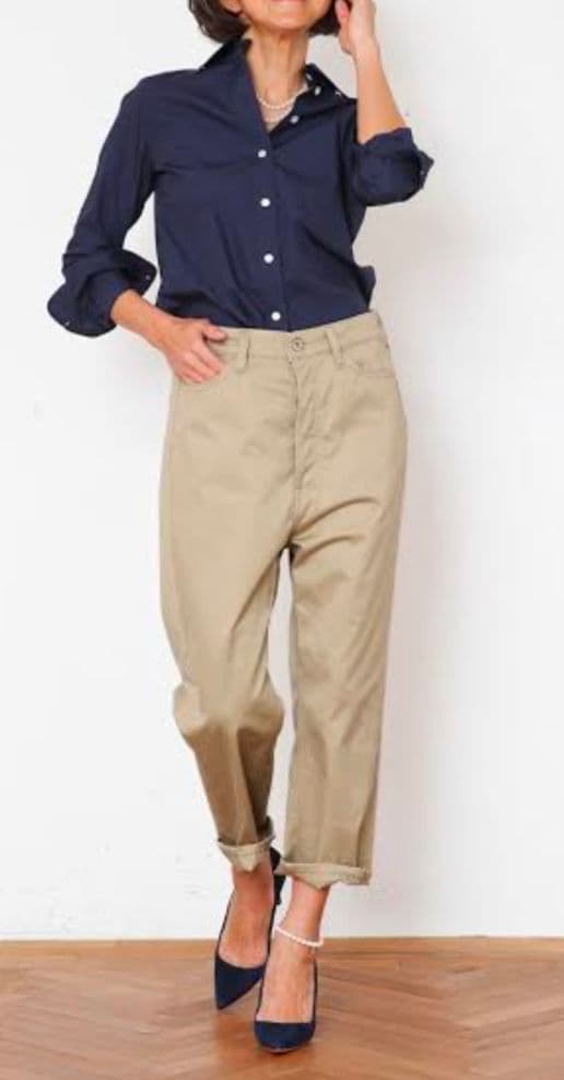 新品　マディソンブルー　サルエルパンツ　チノ