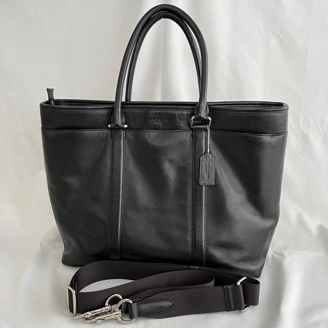 美品 COACH メトロポリタン ビジネスバッグ トート 2way オールレザー