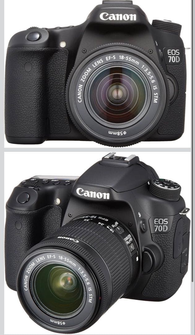 【カメラ5点セット】Canon EOS 70D レンズ4本 カメラバッグ付き