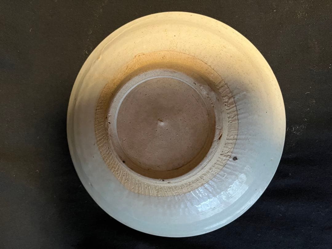 割れ、カケなし 中国清代末 南方窯の素朴な手描き絵付の皿 茶席の菓子皿にいい