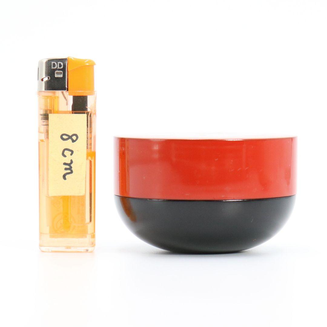 高橋峯房作 群鶴甲赤棗 共箱 茶道具　C47