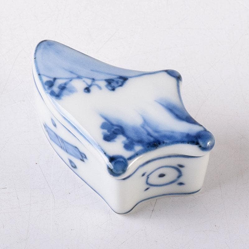 茶道具　西村徳泉造　古染付写　丁字香合　共布共箱　C　8173