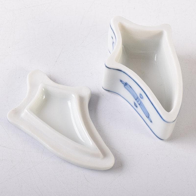 茶道具　西村徳泉造　古染付写　丁字香合　共布共箱　C　8173