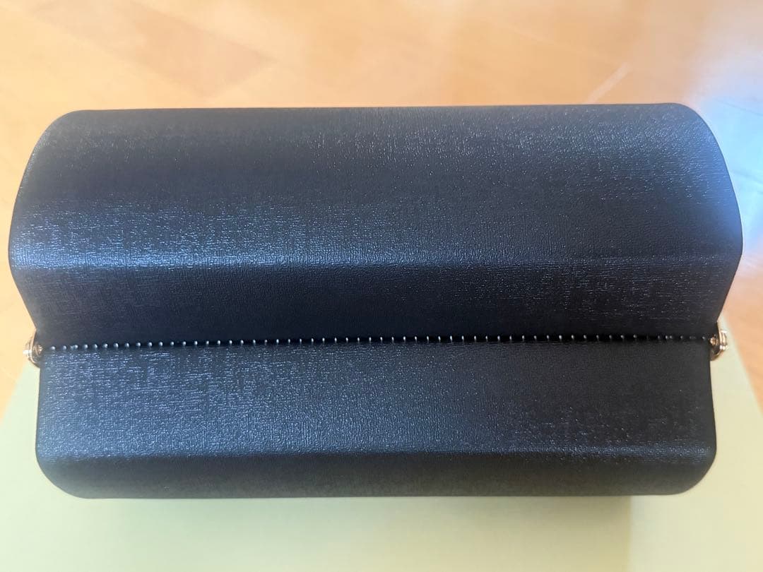 円筒形ハンドバッグ 草履セット金黒　振袖