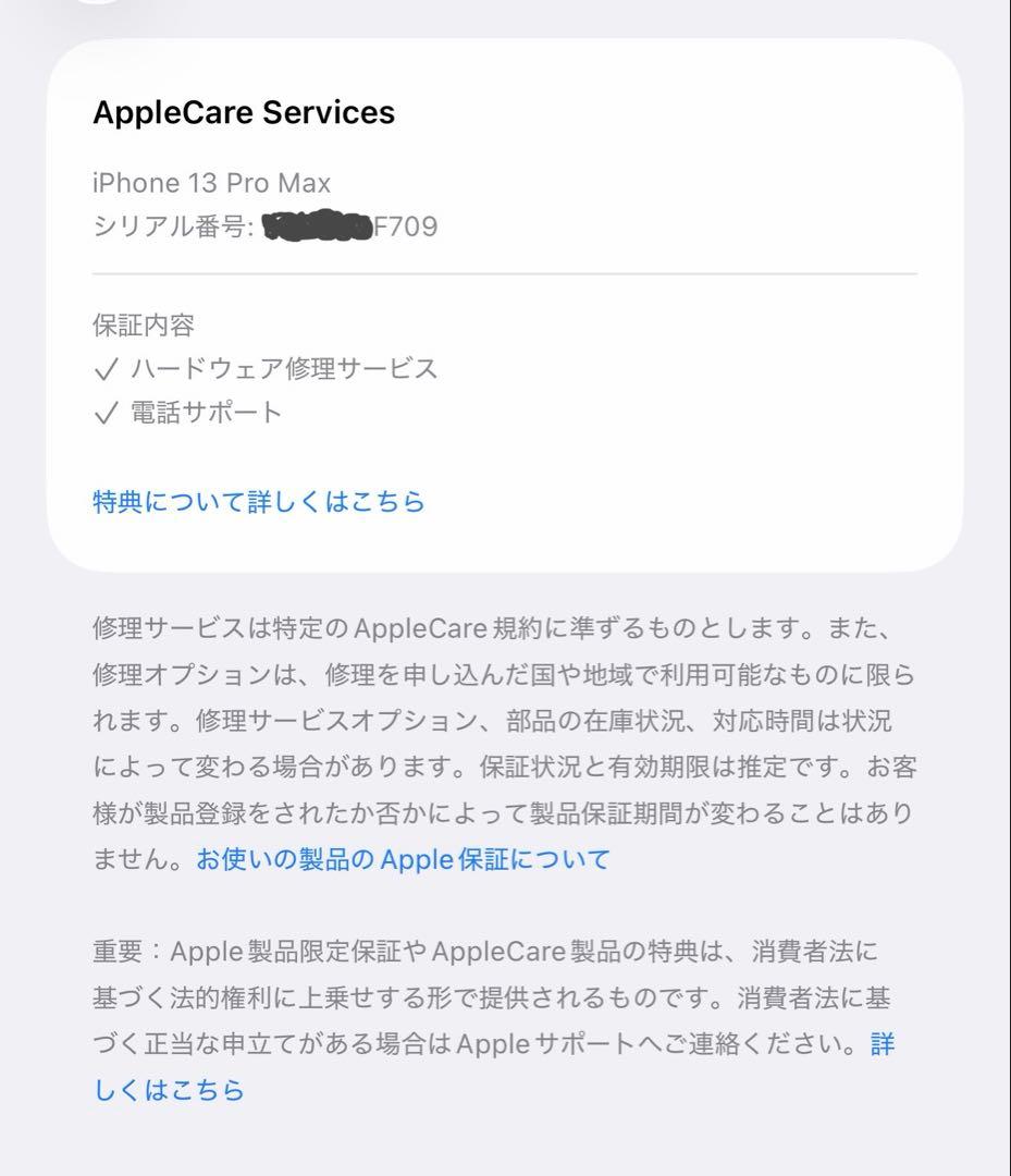 バッテリー100% iPhone 13 Pro Max シエラブルー 256GB
