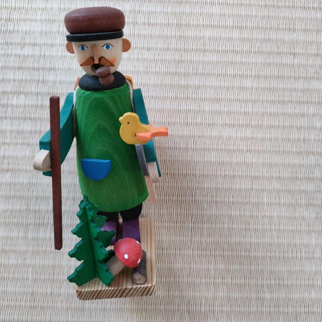 ドイツ　グラウプナー社　煙出し人形　 お香　木こり　木のおもちゃ　ドイツ製