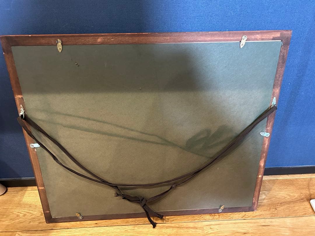 桜の風景 油彩画 金色フレーム