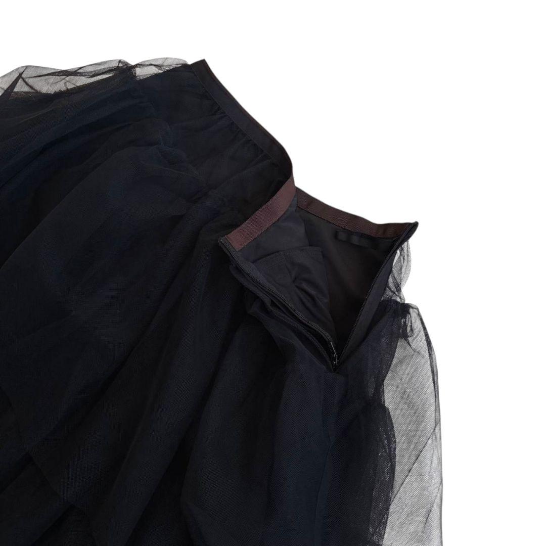 FOXEY NEW YORK 黒のチュールプリーツスカート 40サイズ