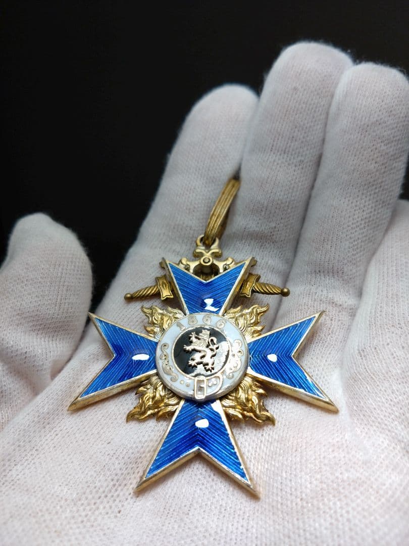 軍事功労勲章 M.V.O.2級・剣付 ブルーエナメル十字章 ドイツ帝国期