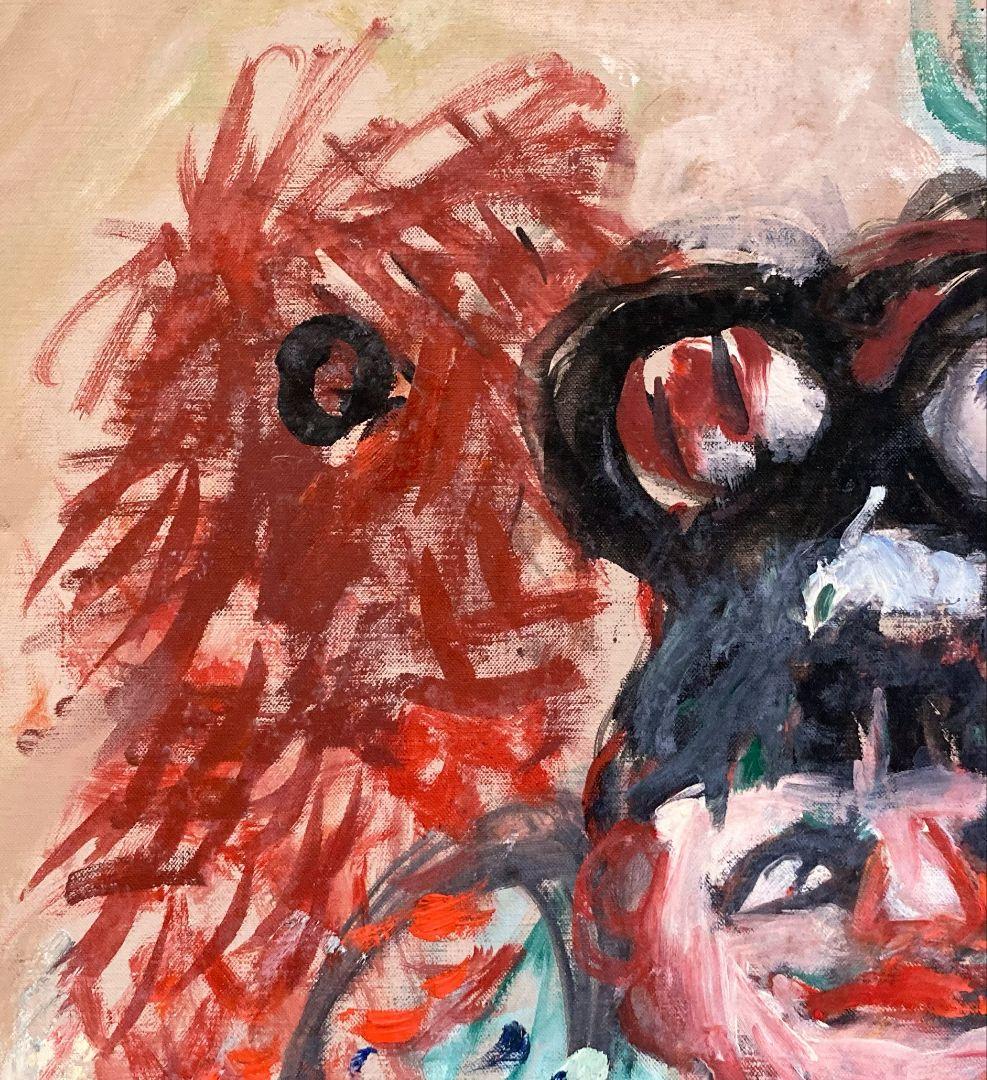 梅原龍三郎「桃太郎」（共シール）額装２０号●油彩画作品 共シール 大迫力です！●