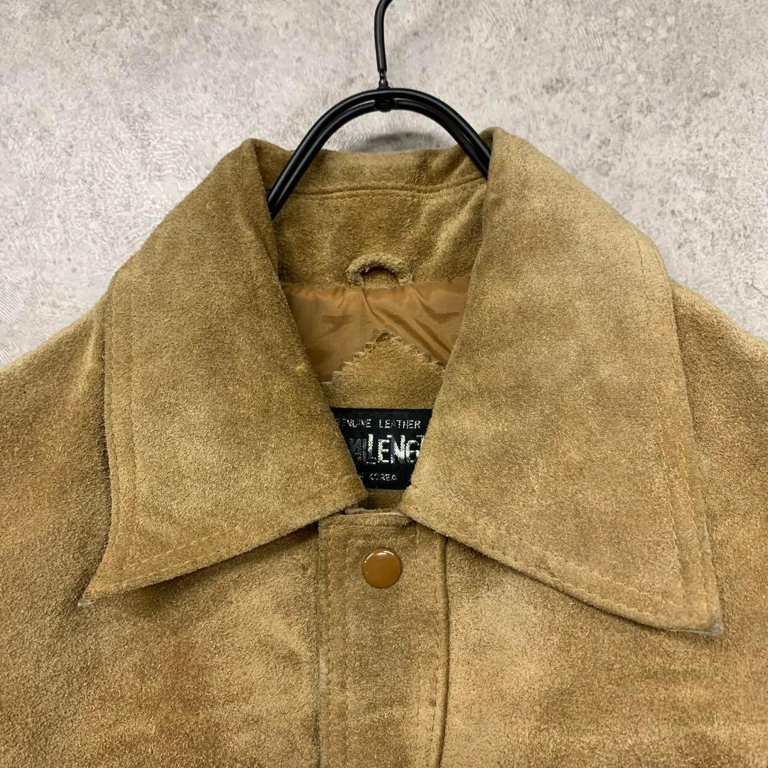 US古着◆スエード レザー ジャケット メンズ L程