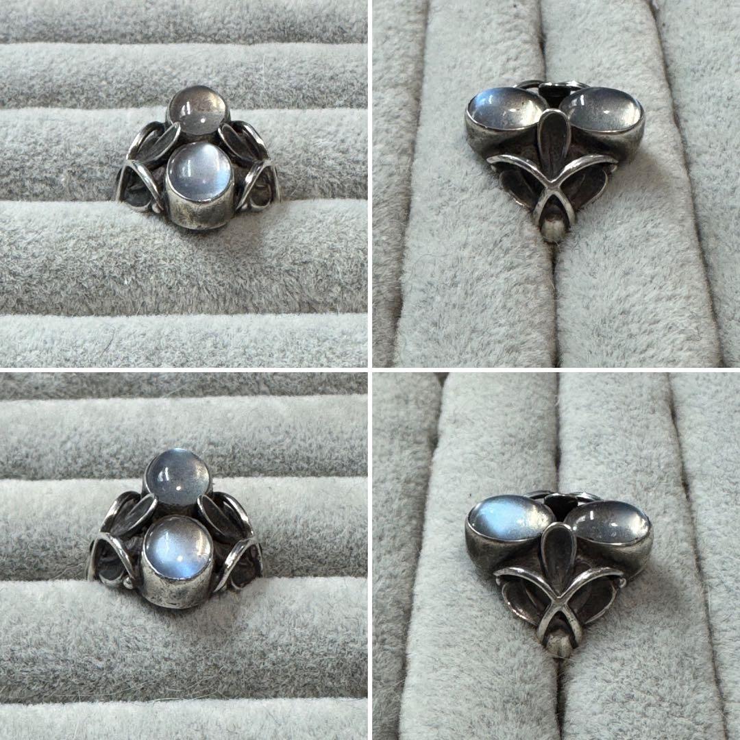 ジョージジェンセン 48 ムーンライト ブロッサム ムーンストーン リング