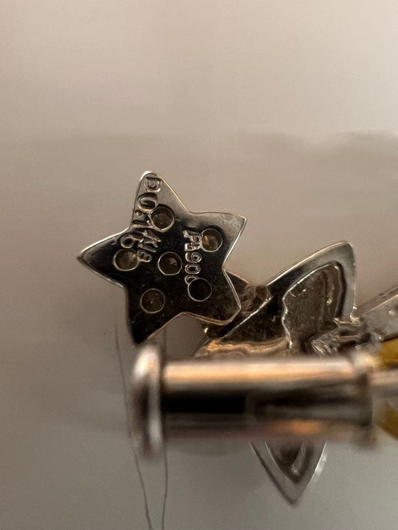 ショー　ヤマガタ　ブローチ　k18 pt900 ダイヤ　総重量約5.4g 保証書