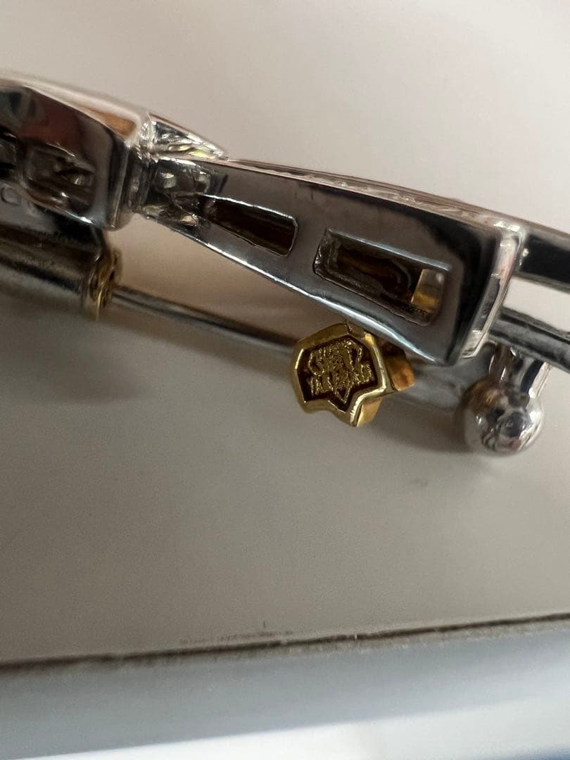 ショー　ヤマガタ　ブローチ　k18 pt900 ダイヤ　総重量約5.4g 保証書