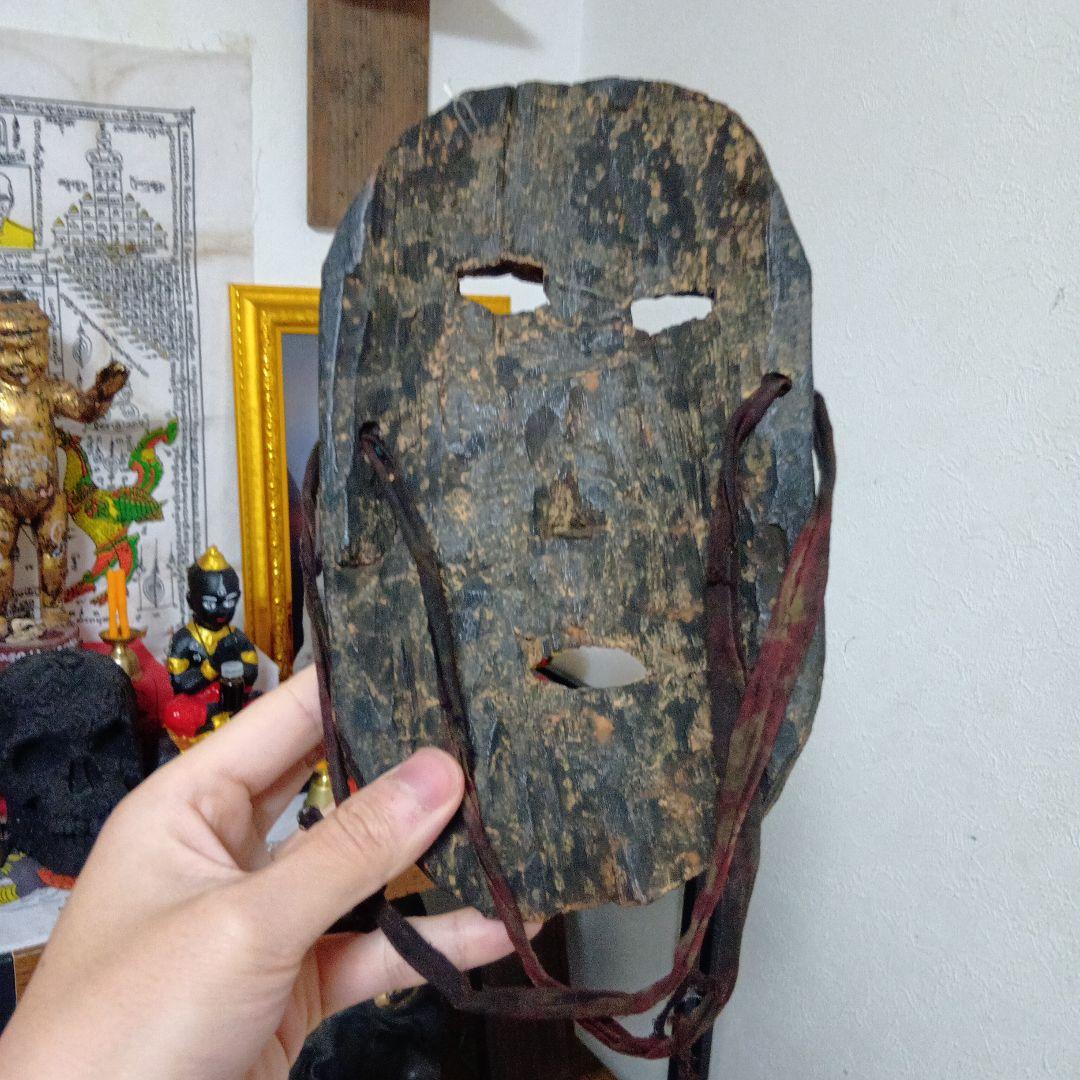 ネパール 呪物 シャーマンマスク 仮面 シェルパ族 タマン族 民間信仰 木彫