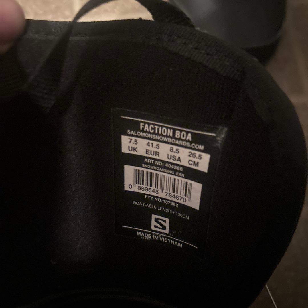 Salomon Faction Boa スノーボードブーツ 26.5cm