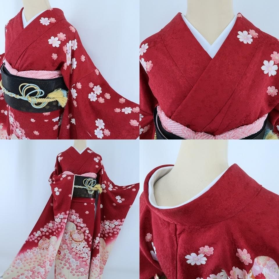 金駒刺繍“最高に花咲かせる特別な日☆”振袖 成人式 トールサイズ 着物H-98