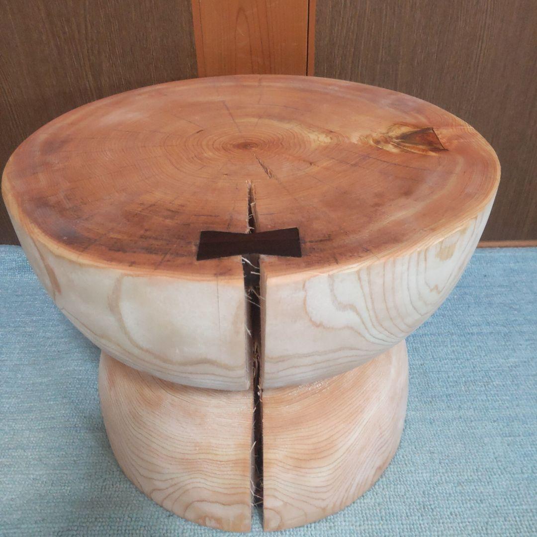 檜丸太椅子 スツール