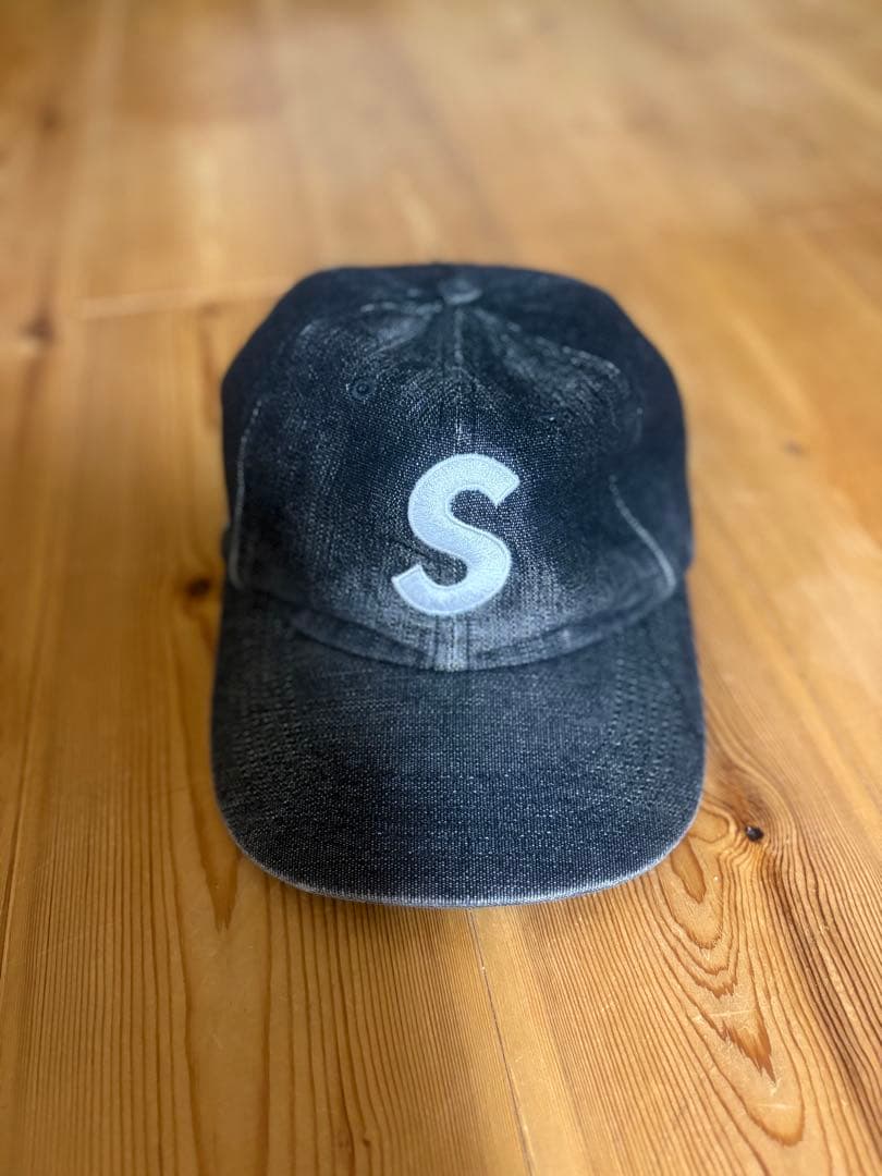 Supreme ブラック Sロゴキャップ USA 入手困難