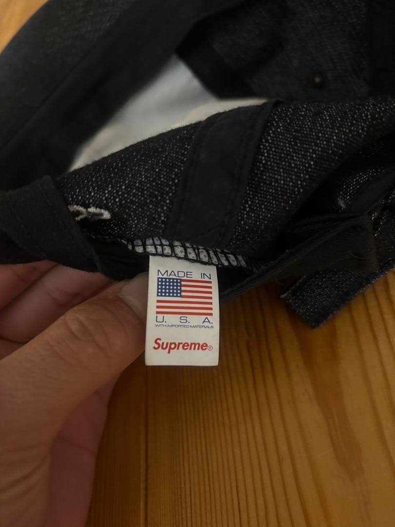 Supreme ブラック Sロゴキャップ USA 入手困難