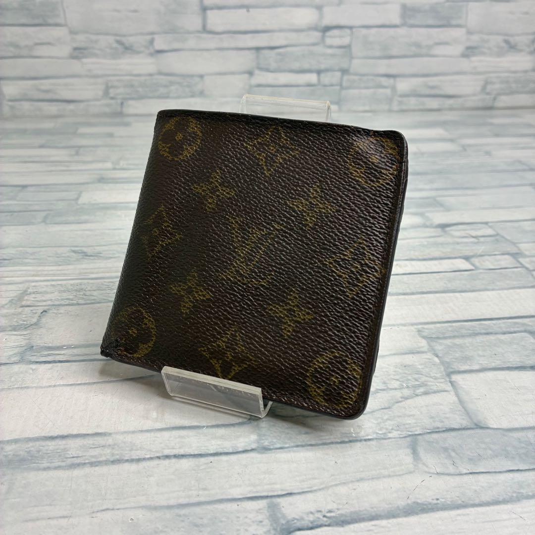 40 LOUIS VUITTON ルイヴィトン モノグラム 二つ折り財布　qj3