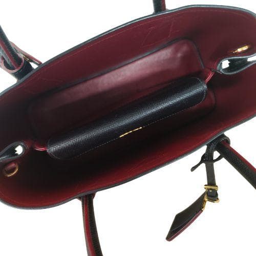 PRADA ドゥーブレ　ミディアム　トートバッグ　サファイアーノレザー