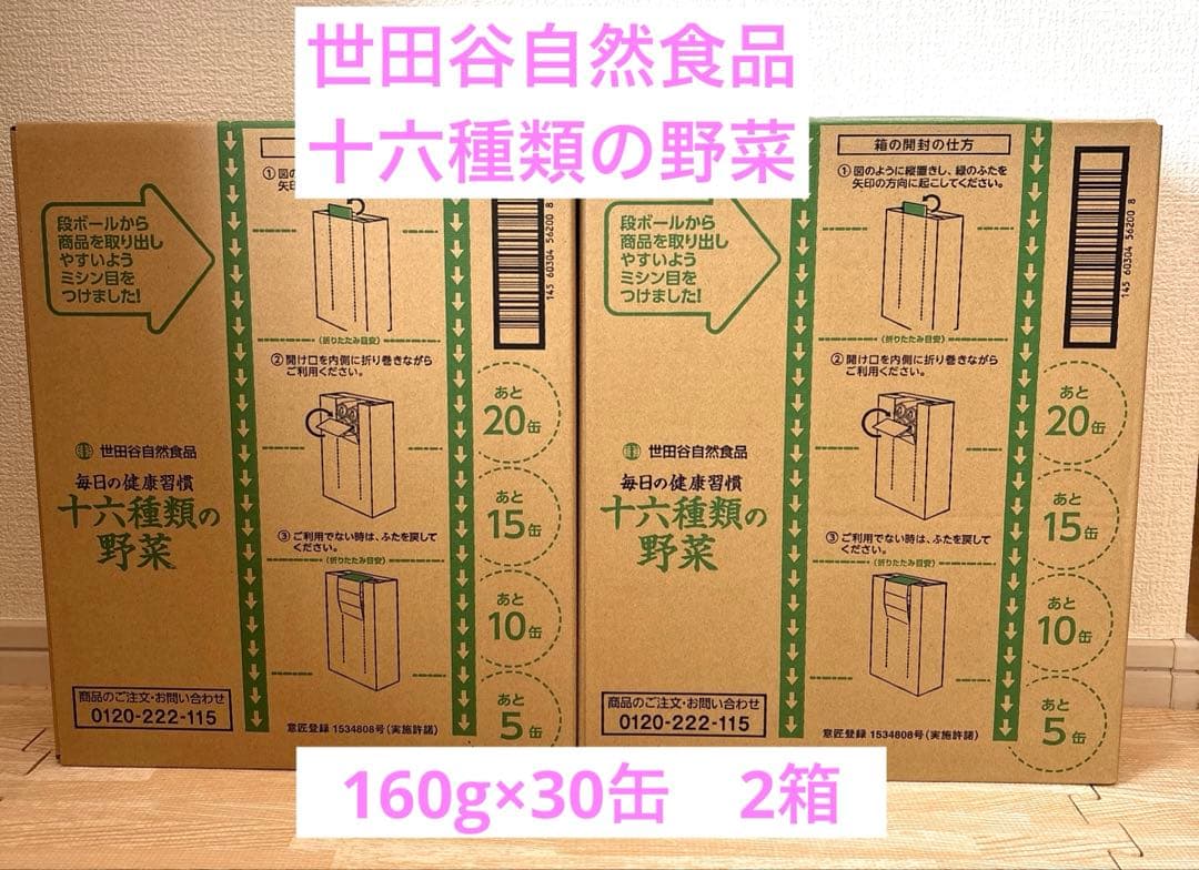 世田谷自然食品　十六種類の野菜160g×30缶 2箱