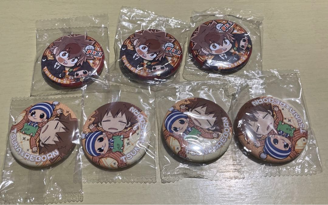 家庭教師ヒットマンREBORN　缶バッジ　ツナ＆リボーン